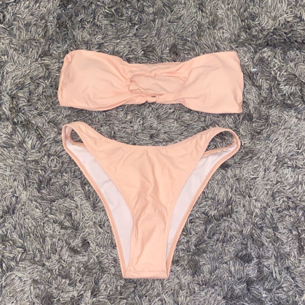 pink knot front bikini